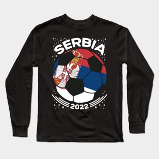 Serbia Flag Soccer Football Team Long Sleeve T-Shirt